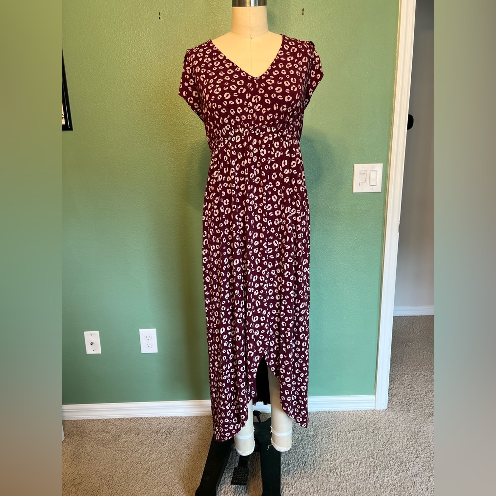 Maternity - dress with faux crossover detail